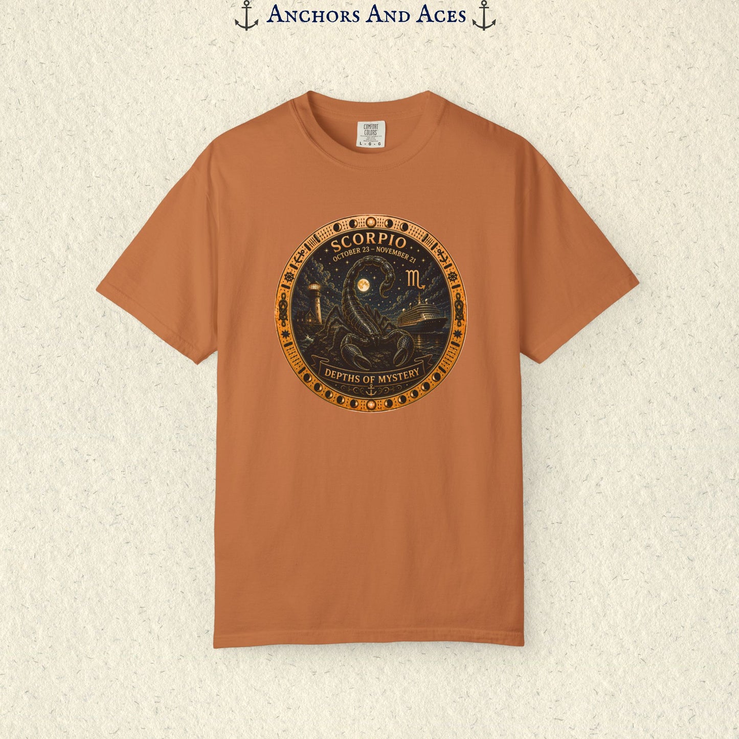 Celestial Seas Zodiac Tee | Scorpio – Depths of Mystery