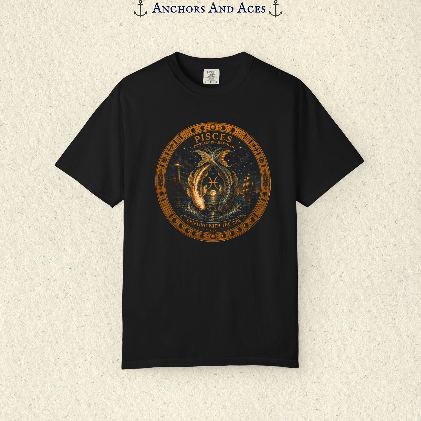 Celestial Seas Zodiac Tee | Pisces - Drifting With The Tide