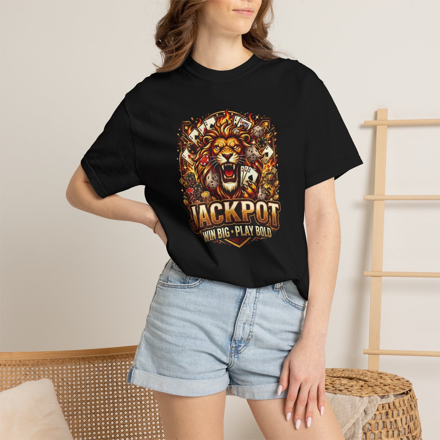 Jackpot Lion Graphic T-shirt