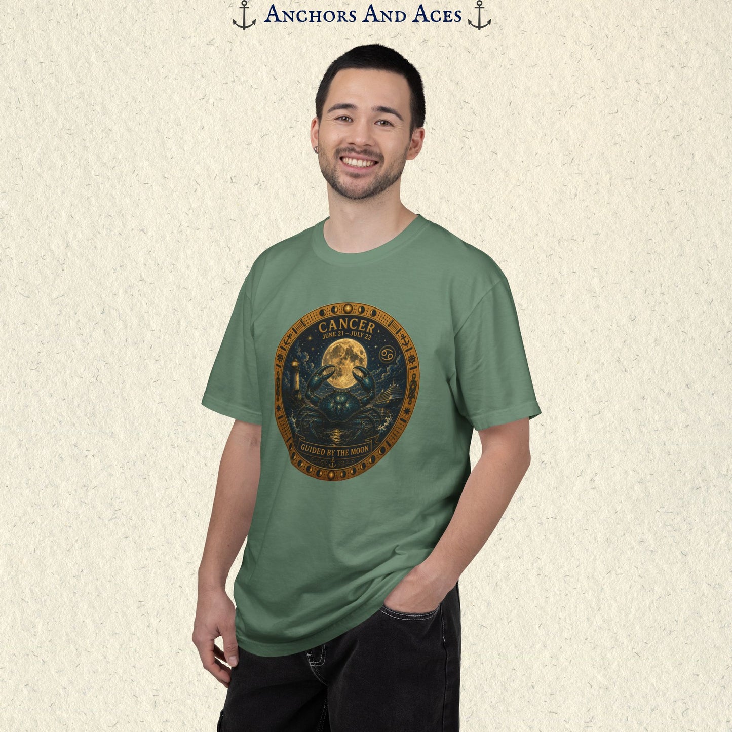 Celestial Seas Zodiac Tee | Cancer - Guided by the Moon