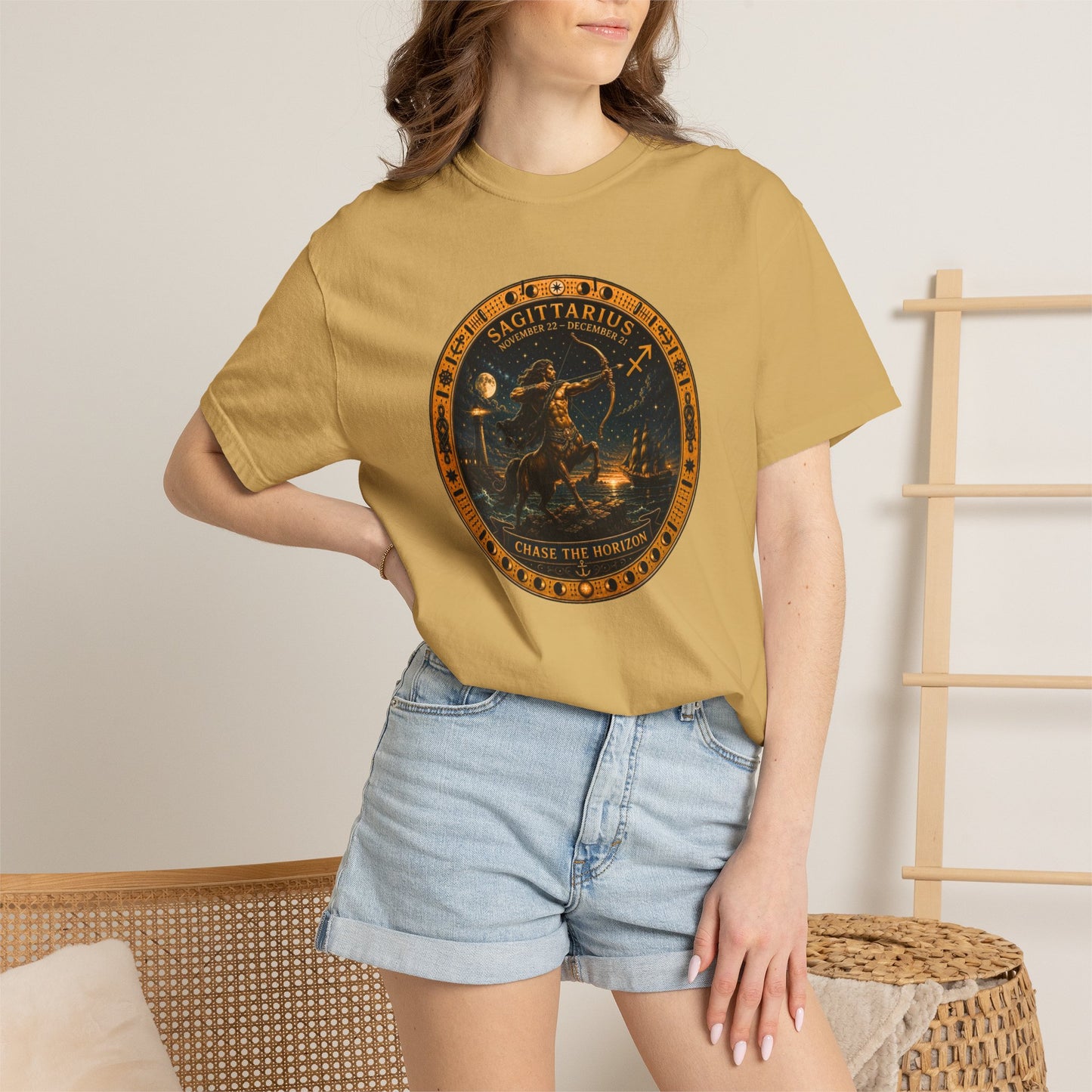 Celestial Seas Zodiac Tee | Sagittarius – Chase The Horizon
