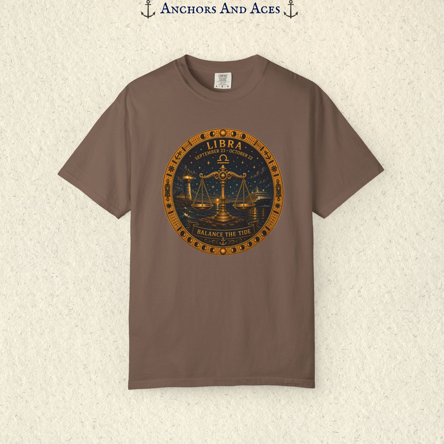 Celestial Seas Zodiac Tee | Libra – Balance The Tide