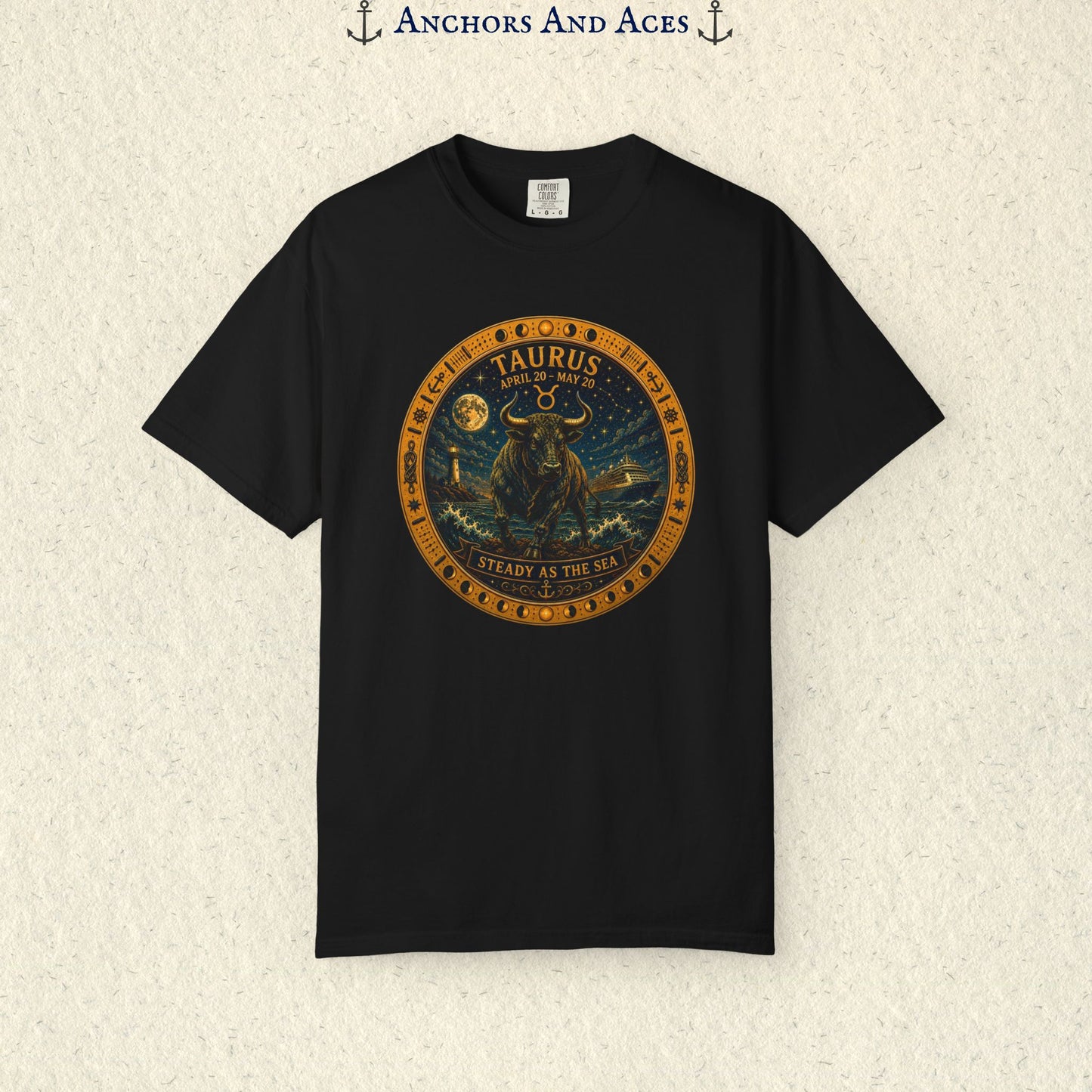 Celestial Seas Zodiac Tee | Taurus - Steady as the Sea