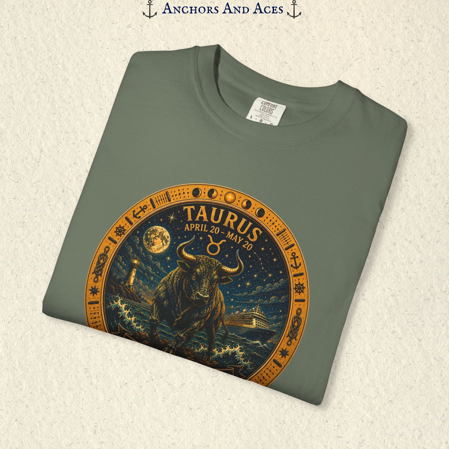 Celestial Seas Zodiac Tee | Taurus - Steady as the Sea