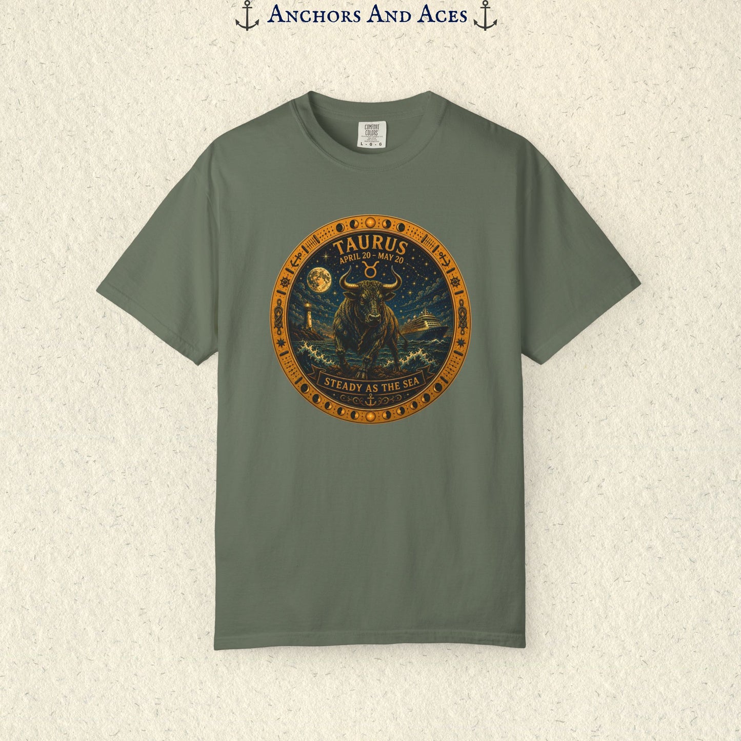 Celestial Seas Zodiac Tee | Taurus - Steady as the Sea