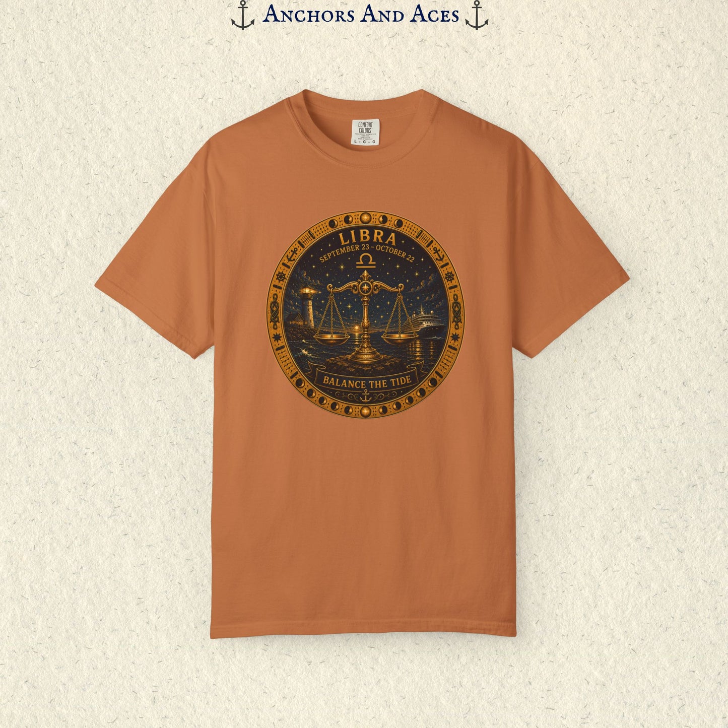 Celestial Seas Zodiac Tee | Libra – Balance The Tide