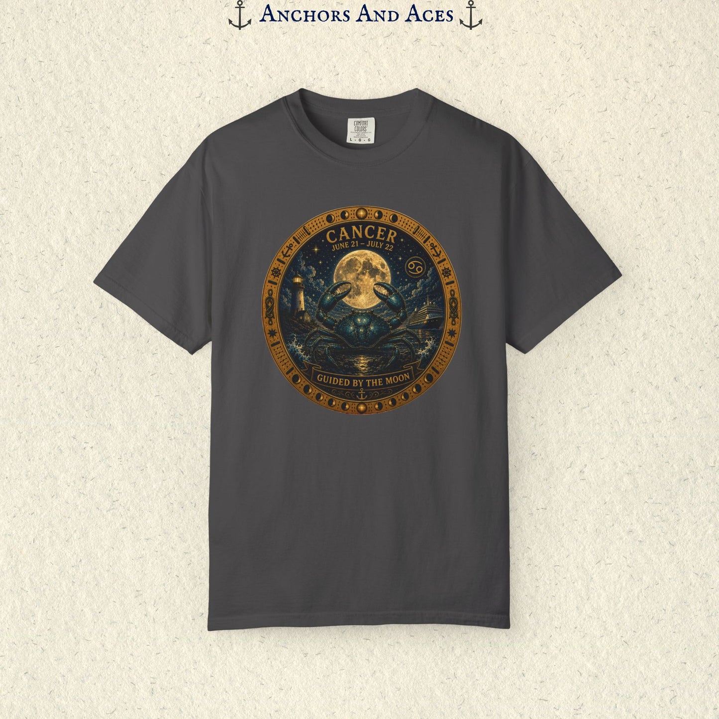 Celestial Seas Zodiac Tee | Cancer - Guided by the Moon