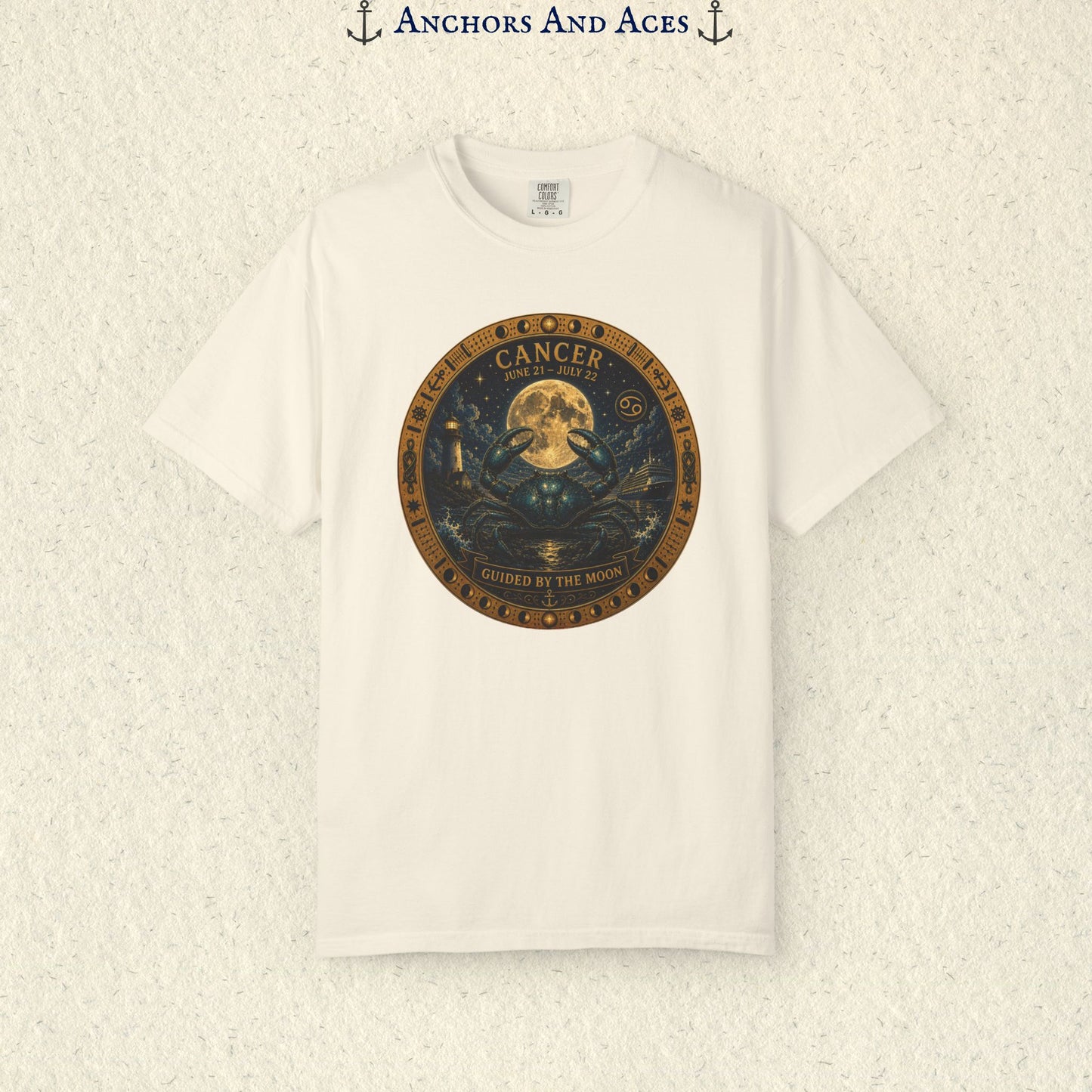 Celestial Seas Zodiac Tee | Cancer - Guided by the Moon