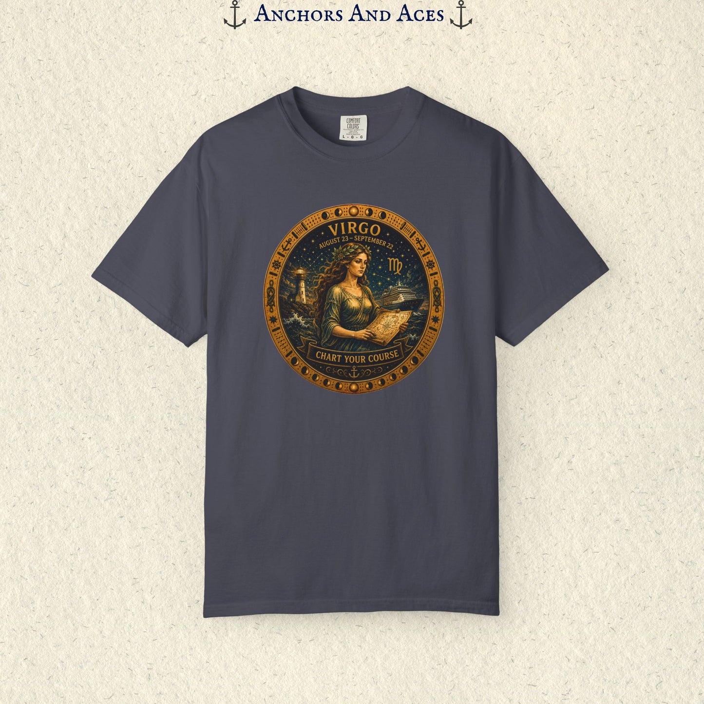 Celestial Seas Zodiac Tee | Virgo – Chart Your Course