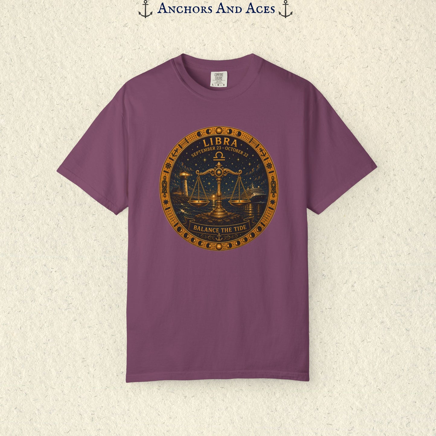 Celestial Seas Zodiac Tee | Libra – Balance The Tide