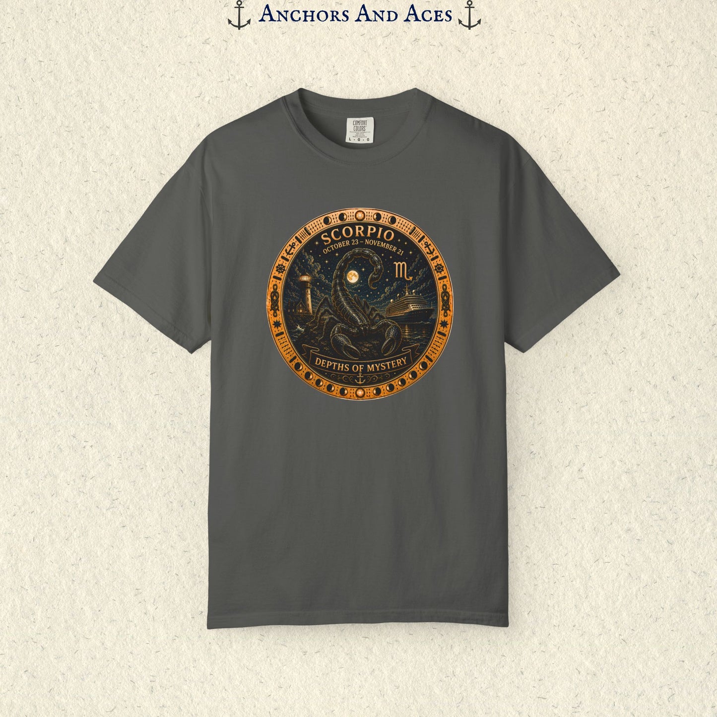 Celestial Seas Zodiac Tee | Scorpio – Depths of Mystery
