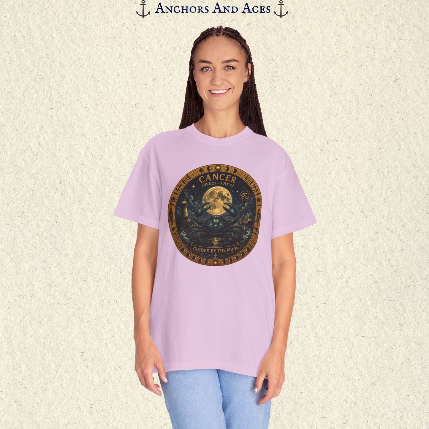 Celestial Seas Zodiac Tee | Cancer - Guided by the Moon